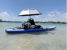 Set up with umbrella