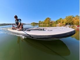 Saturn Xtreme Pro-Angler Inflatable SUP Fishing Board With Dual Motor Mounts and Motor-Ready Design