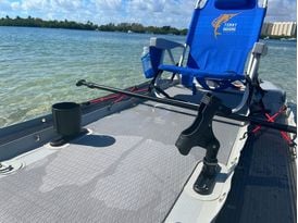 Saturn Xtreme Pro-Angler Inflatable SUP Fishing Board With Dual Motor Mounts and Motor-Ready Design