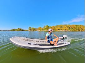 Saturn Xtreme Pro-Angler Inflatable SUP Fishing Board With Dual Motor Mounts and Motor-Ready Design