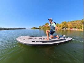 Saturn Xtreme Pro-Angler Inflatable SUP Fishing Board With Dual Motor Mounts and Motor-Ready Design