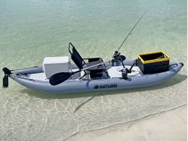 Kayak with cooler and box