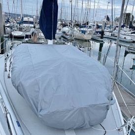 Boat cover installed on SD290 boat