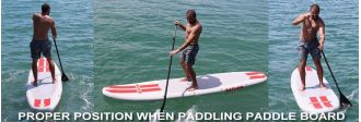 Proper positions for stand up paddle boarding
