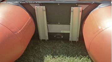 Dinghy Wheels Installed on SK KaBoat