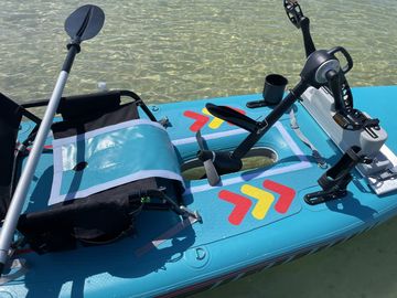 Pedal drive raised out of water