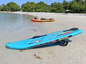 PSUP325 on a kayak cart