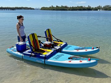 Catamaran assembled and ready for use