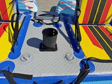 Optional cup holder installed