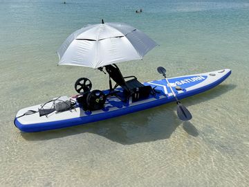 Set up with umbrella