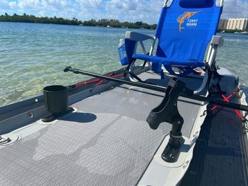 Saturn Xtreme Pro-Angler Inflatable SUP Fishing Board With Dual Motor Mounts and Motor-Ready Design