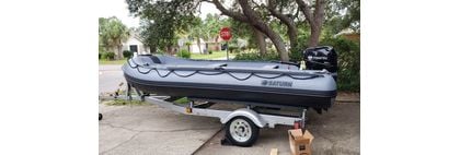 How to Mount a Saturn FB385 Inflatable Boat on a Trailer