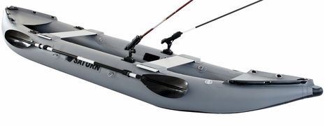 Saturn NEW Inflatable Fishing Kayak FK396DG Dark Gray