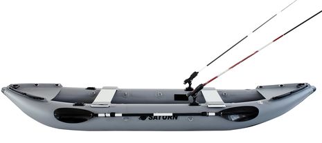 Saturn NEW Inflatable Fishing Kayak FK396DG Dark Gray