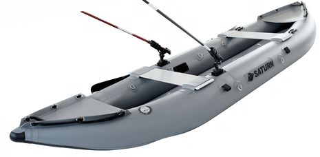 Saturn NEW Inflatable Fishing Kayak FK396DG Dark Gray