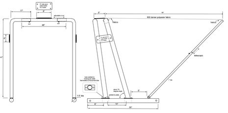 Arch for inflatable boats