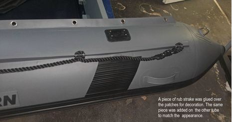 Patches covered with rub strake