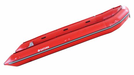 SD518 Red color boat shown without aluminum floor. Aluminum floor included.