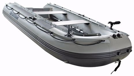 Saturn FB300L Fishing Inflatable Boat Luna Gray with Air Floor.