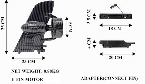 Electric Fin for Kayaks and SUPs Specs