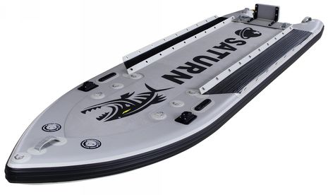 Saturn Extra Wide Inflatable Fishing Motor Board Skiff