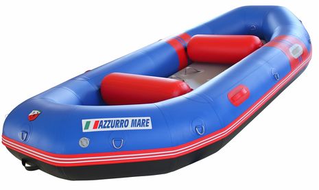 Azzurro Mare Inflatable White Water River Raft - Blue