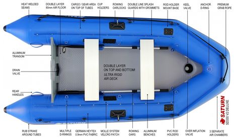 Saturn 11' New PRO V2 inflatable boat SD330BV2