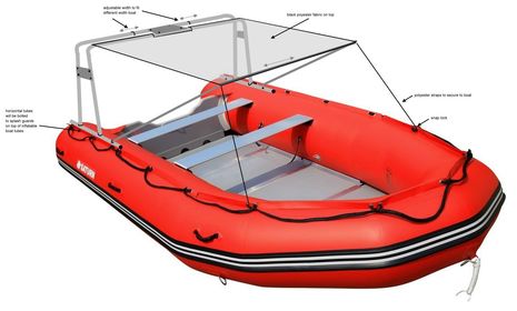 Arch for inflatable boats