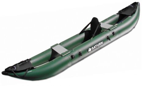 Saturn Inflatable Fishing Kayak FK396 Green color