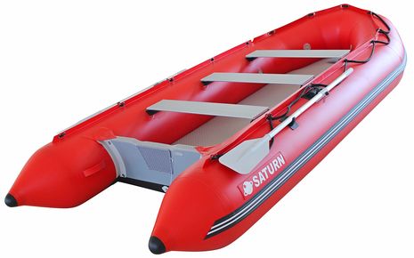 Saturn 13.8' Inflatable Motor Boat SD415R Red