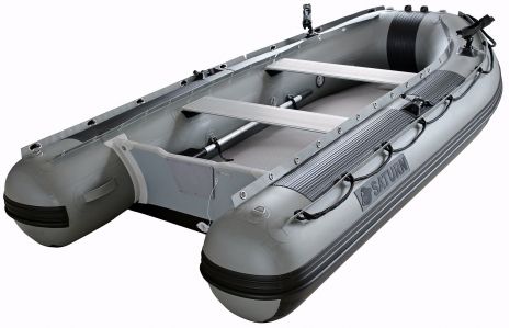Saturn FB300L Fishing Inflatable Boat Luna Gray with Air Floor.