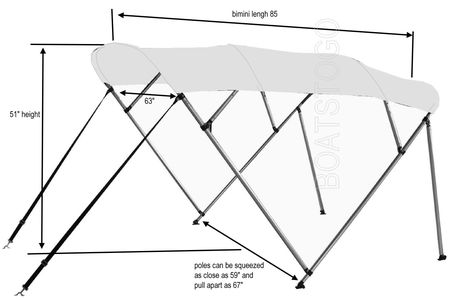 4-Bow Sun Shade Canopy Top