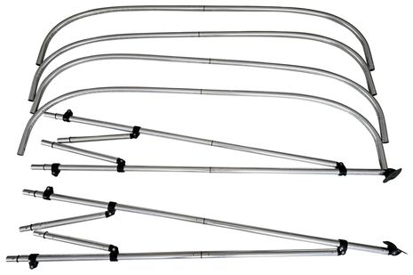 Parts of 4 bow bimini for inflatable boats v2