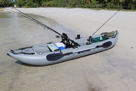 Saturn Inflatable Fishing Kayak FK396L Luna Gray Color