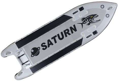 Saturn Extra Wide Inflatable Fishing Motor Board Skiff