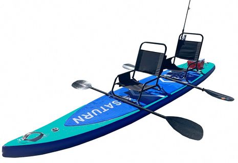 Saturn SUP414 inflatable SUP Kayak Aqua Blue