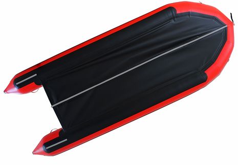 SD518 Red color boat shown without aluminum floor. Aluminum floor included.