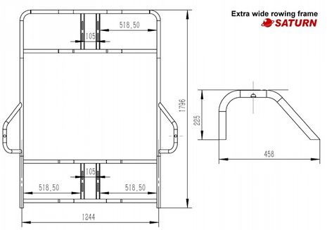 Rowing Frame for Large Rafts