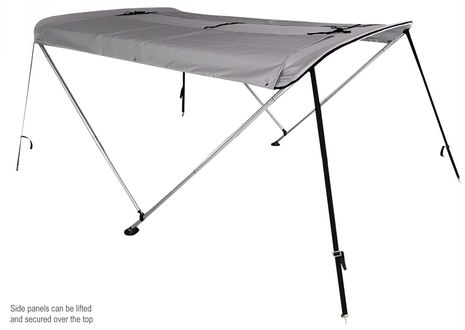 Large Deluxe 2 Bow bimini with removable side panels