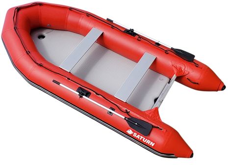 Red Gray SD385 Inflatable Boat