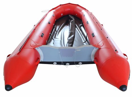 SD518 Red color boat shown without aluminum floor. Aluminum floor included.