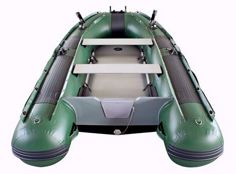Saturn Green 12' FB365N Inflatable Fishing Boat with air deck floor.