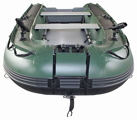 Saturn Green 12' FB365N Inflatable Fishing Boat with air deck floor.