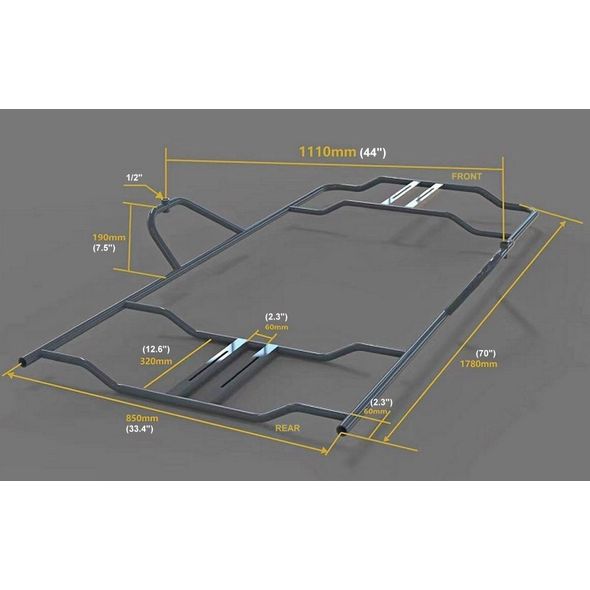 Rowing Frame for Narrow Rafts