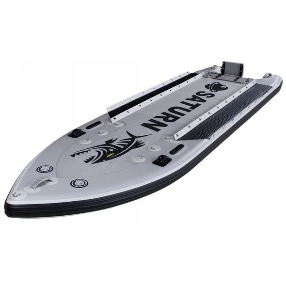 Saturn Extra Wide Inflatable Fishing Motor Board Skiff
