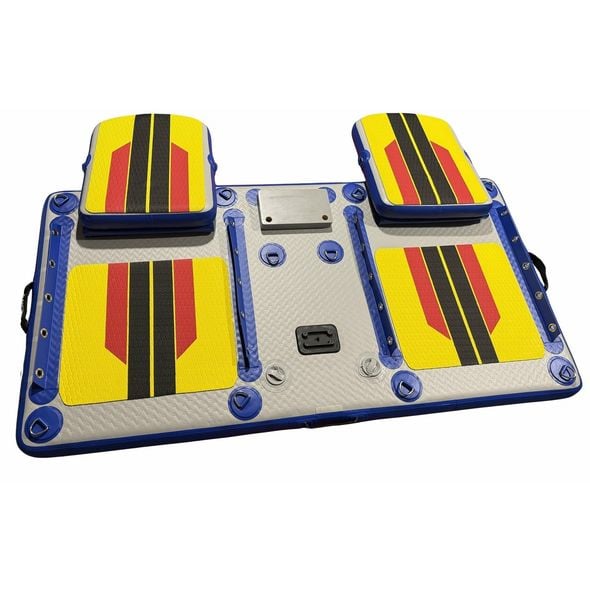 Catamaran SUP Frame Backrests installed