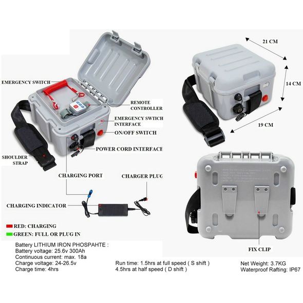 Electric Fin with Li Battery