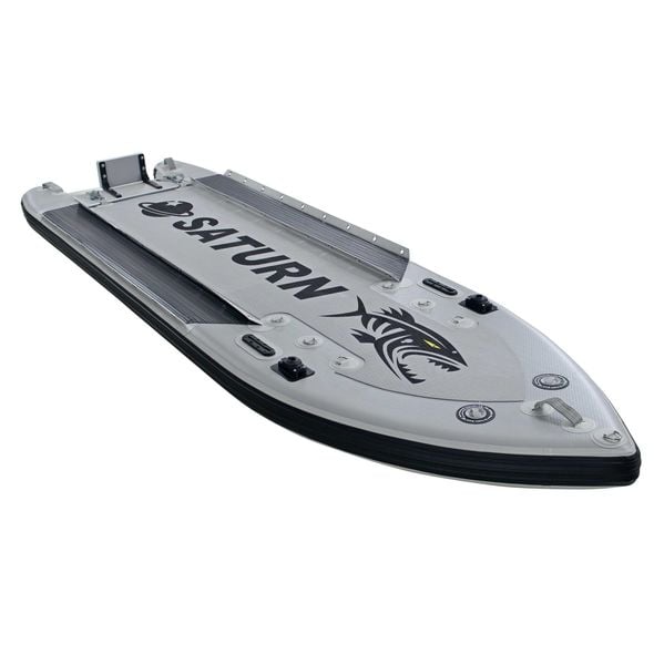 Saturn Extra Wide Inflatable Fishing Motor Board Skiff