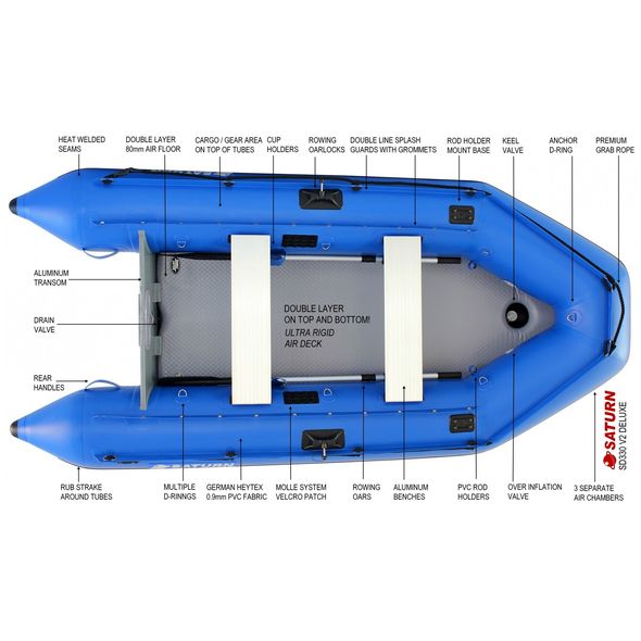 Saturn 11' New PRO V2 inflatable boat SD330BV2
