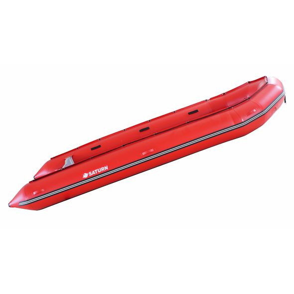 SD518 Red color boat shown without aluminum floor. Aluminum floor included.